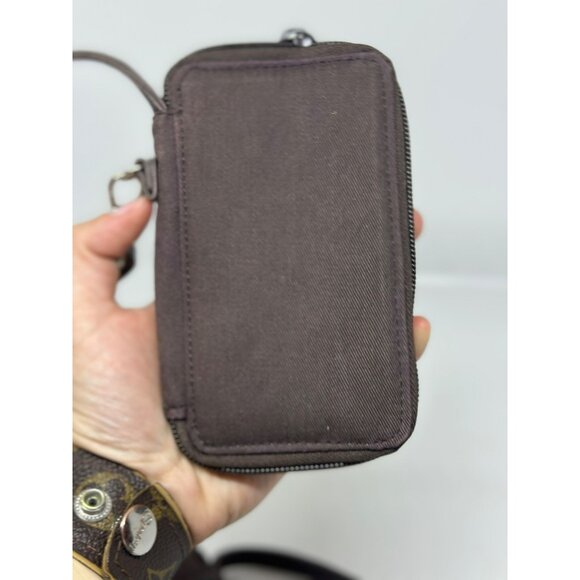 NWT Longaberger Homestead Brown Zip Pouches Set of 2 - Organizer Wristlet Wallet - Picture 3 of 5